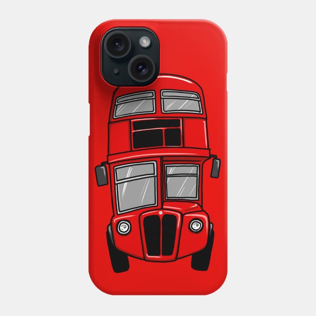 Red Vintage London Bus Phone Case by y30man5