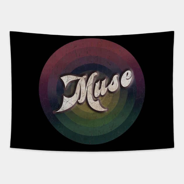 retro vintage circle Muse Tapestry by NamaMarket01