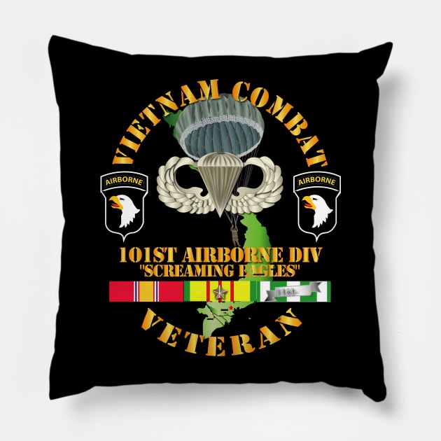 Vietnam Combat Veteran w 101st Airborne Div SSI V1 Pillow by twix123844