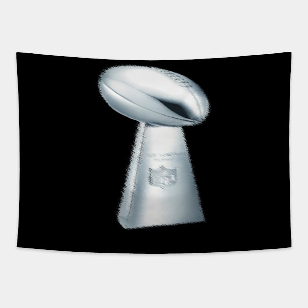 NFL Championship Trophy Design: The ULTIMATE Gift for Football Lover Tapestry by The Print Palace