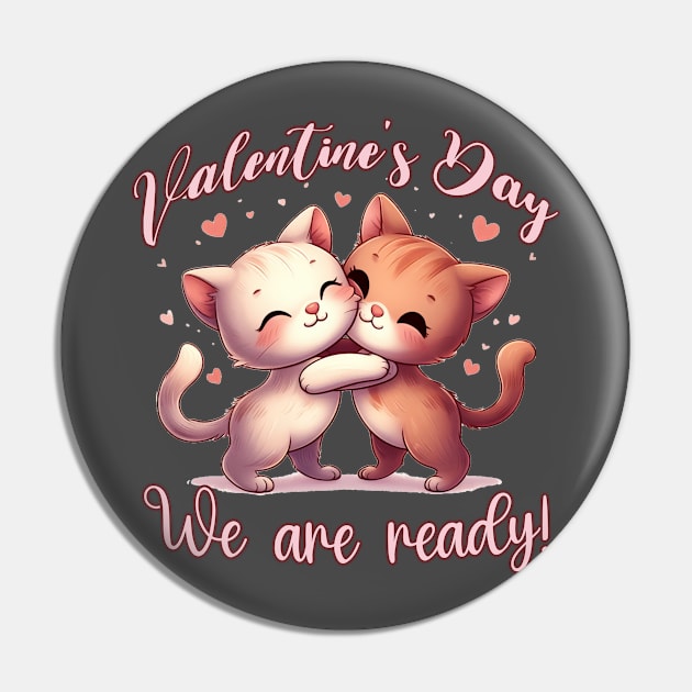 Valentine's Day, We are ready: Playful Love in Black, White, and Red Pin by PopArtyParty