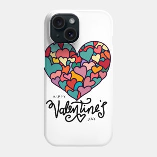 Happy Valentines Day with Hearts ,brafdesign Phone Case