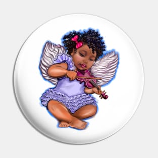 Cute Baby Cherub with Violin - Angel Pin