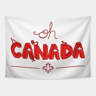 Oh Canada (Handlettered) Tapestry