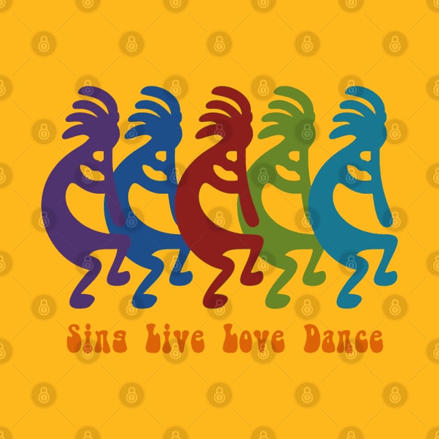 Sing, Live, Love, Dance Tribal Kokopelli by taiche