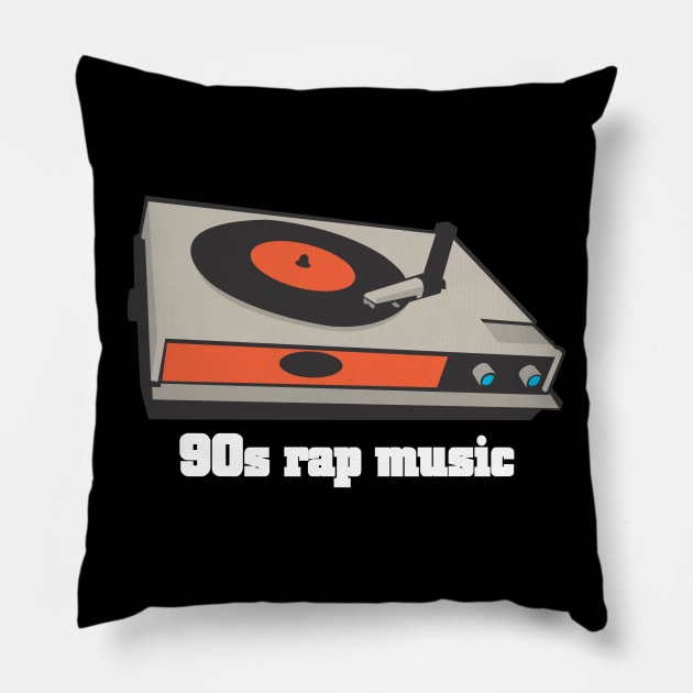 90s rap hip hop music Pillow by untagged_shop