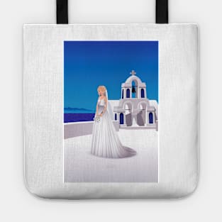 Bride in Mykonos Tote