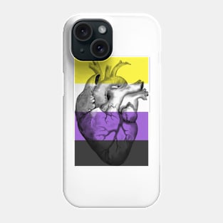 Nonbinary Pride Anatomic Heart Phone Case