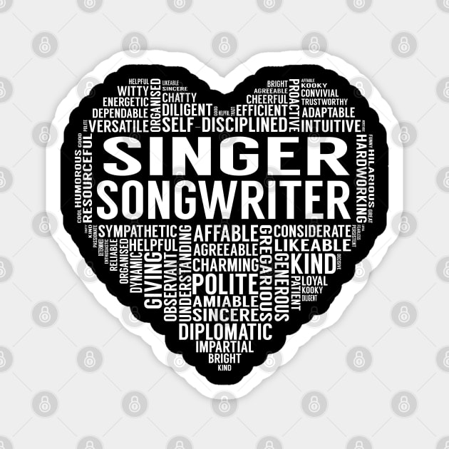 Singer Songwriter Heart Magnet by LotusTee