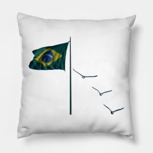 Winds of Brazil - white Pillow