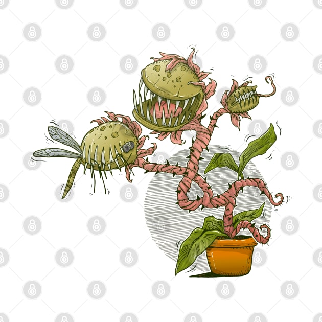 Carnivorous plant eating mosquito by romulofq