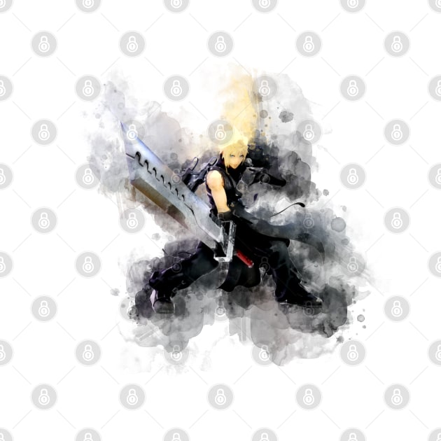 Cloud - Final Fantasy *watercolor* by Stylizing4You