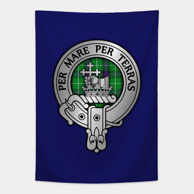 Clan MacDonald Crest & Tartan Tapestry by Taylor'd Designs