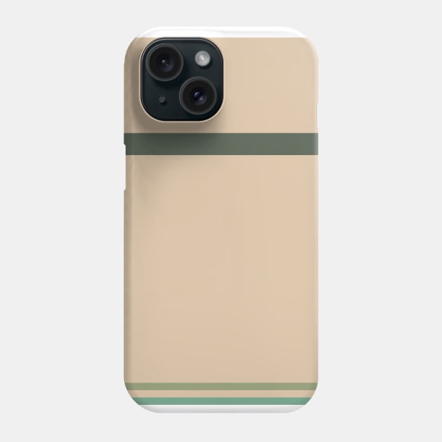 A solitary package of Camo Green, Beige, Artichoke, Oxley and Ebony stripes. Phone Case by Sociable Stripes