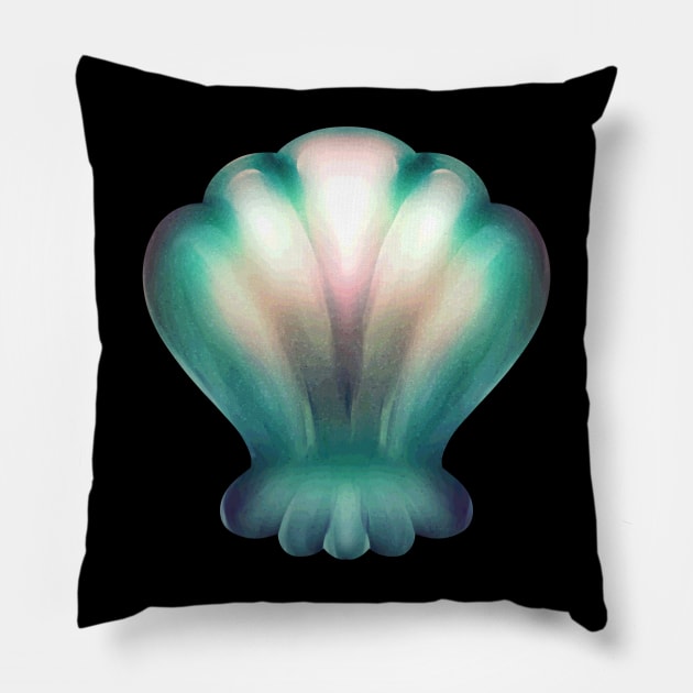 Mermaid Clamshell Pillow by SilentNoiseArt