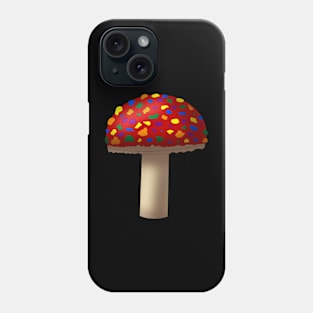 Red Mushroom With Rainbow Spots Phone Case