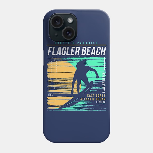 Retro Surfing Flagler Beach, Florida // Vintage Surfer Beach // Surfer's Paradise Phone Case by Now Boarding