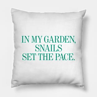 Snail's Pace Garden Pillow