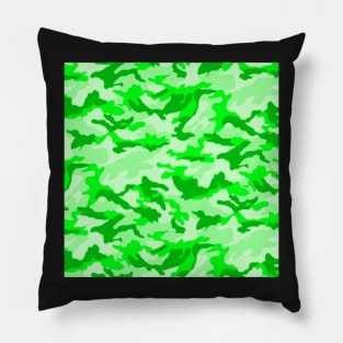 Mint Green Camouflage Pillow