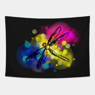 Pansexual Pride Dragonfly Tapestry