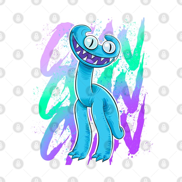 raimbow friends cyan by Draw For Fun 