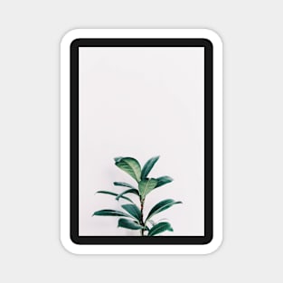 aesthetic phone case white plants green minimalist Magnet