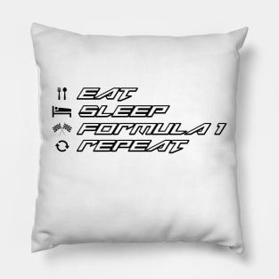 Eat Sleep Formula 1 Repeat Pillow