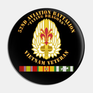 52nd Avn Bn - Flying Dragons - Vietnam Vet w VN SVC Pin