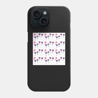 Whimsical Balloon Pattern with a white background Phone Case