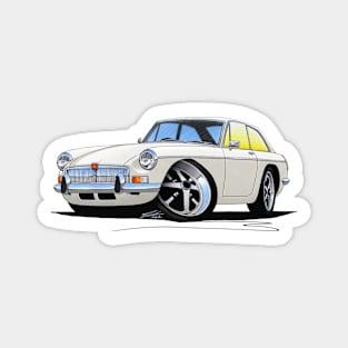 MGB GT White Magnet