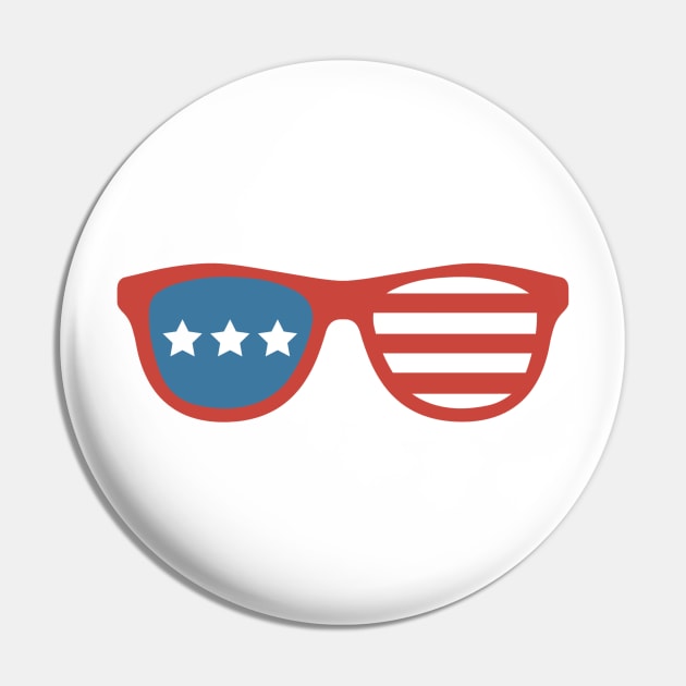 4th of July Sun Glasses America Red White and Blue Pin by DesignsbyZazz