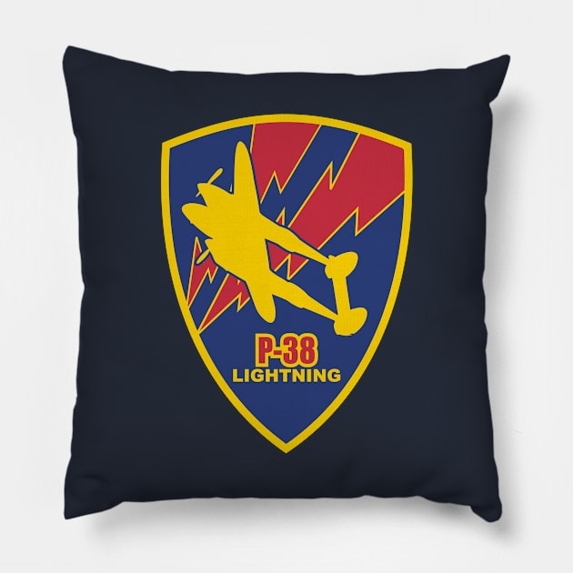 P-38 Lightning Pillow by Tailgunnerstudios