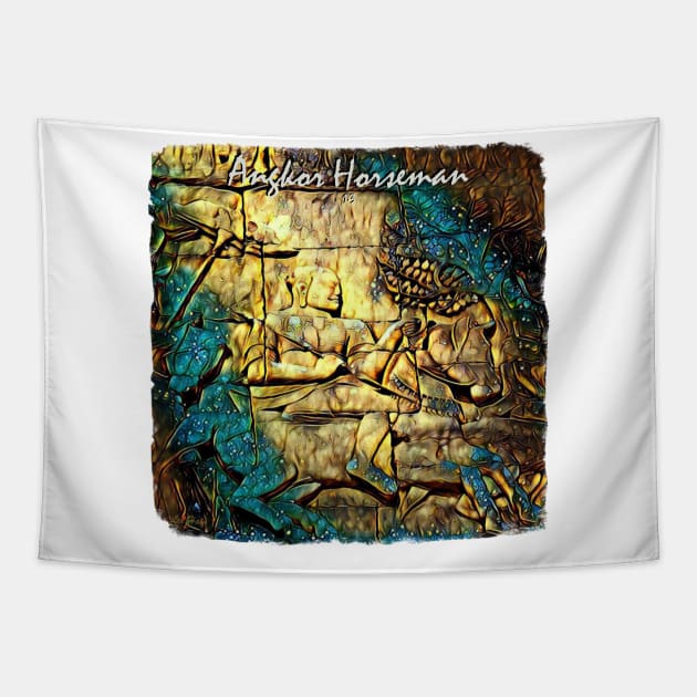 Angkor Horseman 1.3 Tapestry by Lees Tees