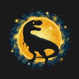 Total Solar Eclipse T-rex Dinosaur April 8 2024 T-Shirt
