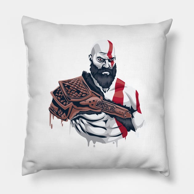 Kratos God of war Pillow by dbcreations25