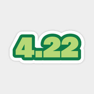 April 22nd Green 4.22 Earth Day Magnet