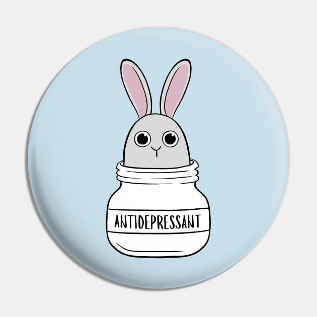 Antidepressant Bunny 4 Pin by Firlefanzzz