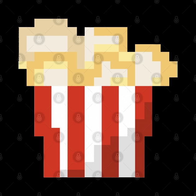 Pixel Art - popcorn black by Uwaki