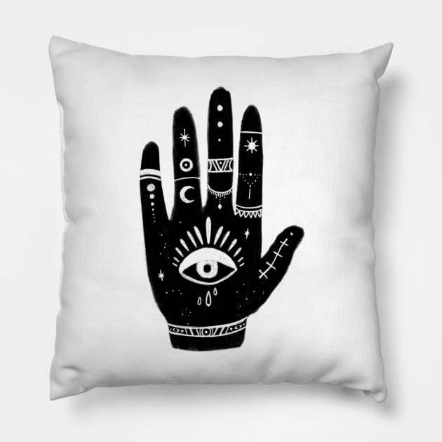 Magic hand Pillow by Trippycollage