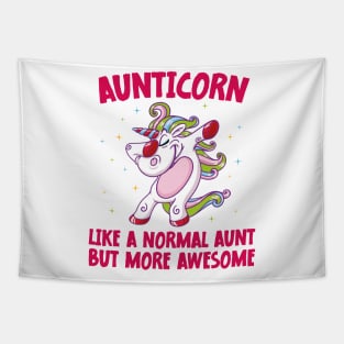 Aunticorn Like A Normal Aunt But More Awesome Dabbing Unicorn Tapestry