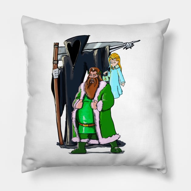 A christmas carol ghosts Pillow by GhoneamArt