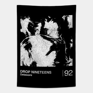 Drop Nineteens / Shoegaze Minimalist Graphic Artwork Design Tapestry