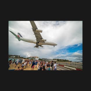 Duck... Landing Over Sunset Beach Saint Martin Caribbean T-Shirt