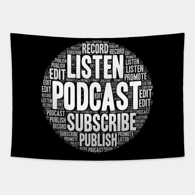 Podcast Creator Habits Tapestry by PodTeeShop