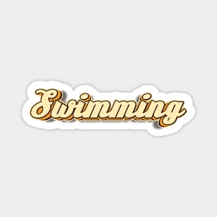 Swimming typography Magnet