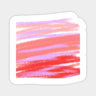 Red pink watercolor abstract art Magnet