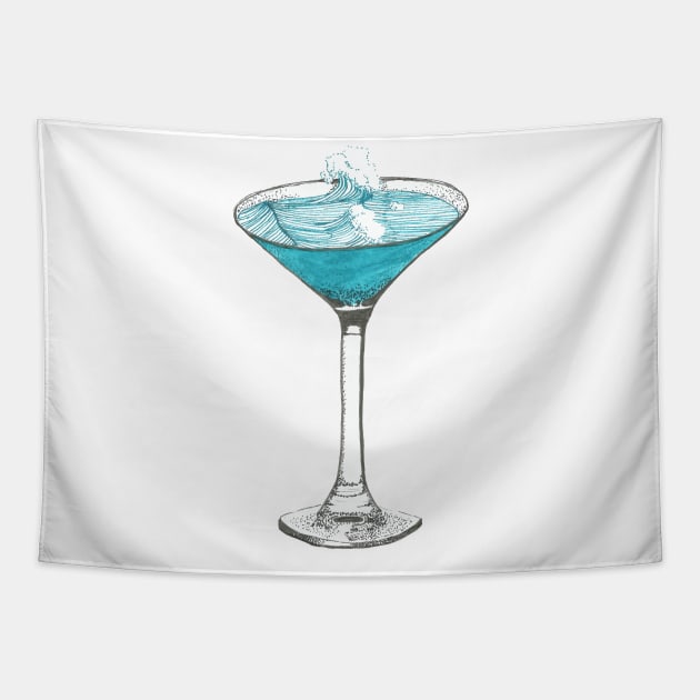 Wave-tini, please Tapestry by Créa'RiBo