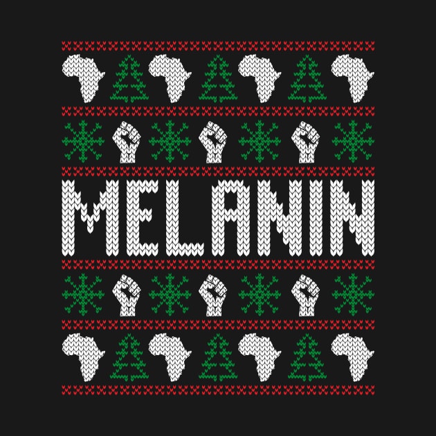 Melanin African American Ugly Christmas Sweater by mcoshop