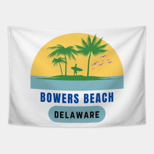 Retro Bowers Beach Delaware Sunset Tapestry