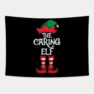 Caring Elf Matching Family Christmas Tapestry